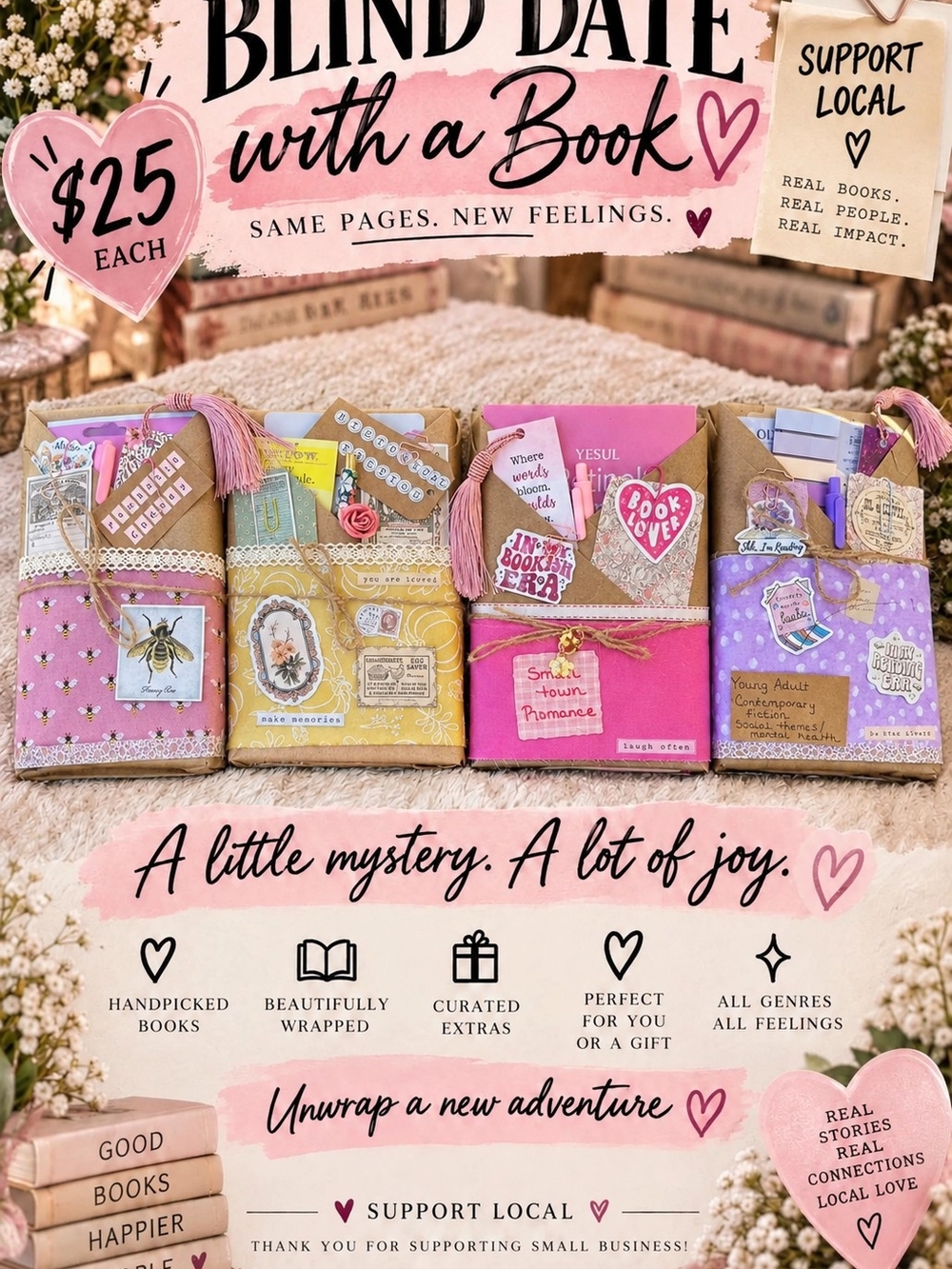 Blind Date with a Book display